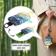 Starry Night Whale Shark Card Holder | Retractable Pass Case, KARAKURIGOKORO, shipping from Japan
