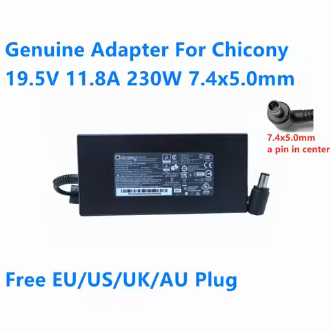 Genuine 19.5V 11.8A 230W 7.4x5.0mm Chicony A17-230P1A Power Supply AC Adapter For MSI GL75 GP75 LEOP
