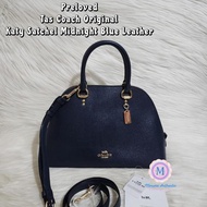 Preloved Tas Coach Original Katy Satchel Midnight Blue Satchel