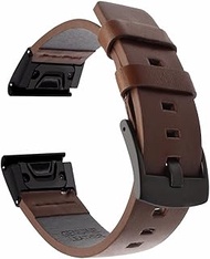 Leather Watchband Strap for Garmin Fenix 5X/5S plus/6/6X pro/3 HR Smart Watch Bracelet Wristband Quick Release Accessories
