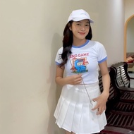 Charlie Top Crop Tea Teenage Women's T-Shirt - new jeans style - Women's Tops, Imported Women's Tops