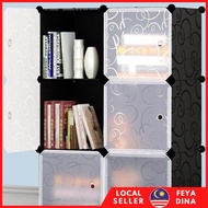 Cube Wardrobe Storage Cabinet Black/ Almari Baju Plastik (6Cube)