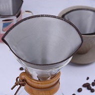 Reusable Pour Over Coffee Filter-ตัวกรองกาแฟตาข่ายสแตนเลสแบบยืดหยุ่นนำกลับมาใช้ใหม่ได้-กรวยกรองกาแฟโลหะไร้กระดาษถาวรสำหรับ Hario, Chemex, Ovalware และ Carafes อื่นๆ