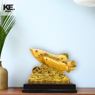 Golden Arowana Fish Statue For HomeDecor /health/ peace/ prosperity and wealth/Gift