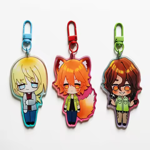 Boyfriend to Death Holo Keychains Anime Keyring Unisex Stylish Cute Cartoon Character Collectible Ba