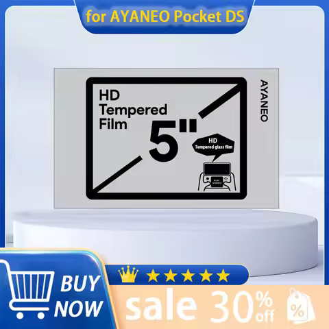 for AYANEO Pocket DS Secondary Screen 5-inch HD tempered glass for Handheld Console Protection, Bran