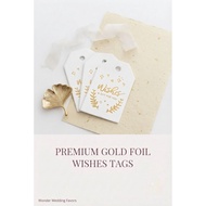 Gift Tags - Wishes A Gift For You Gold Stamping Tag