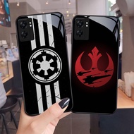 NC-77 S-STARWARS Kaca Glass Case Untuk OPPO A57 A77S A17 A36 A77 A57S A76 A96 Realme C30S C55 C33 C3