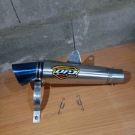 knalpot racing DPJ corong blue segi 6 sarangan setengah suara engker helikopter model knalpot DPJ or