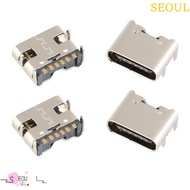 SEOUL Type C Socket Connector Charging Port High Current SMT Socket Connector 6 Pin USB 3.1 SMD DIP Female Connector