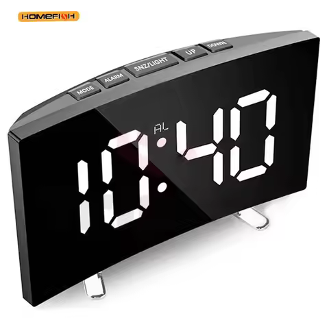 Electronic alarm clock Mirrored digital clock Digital alarm clock LED mirror clock