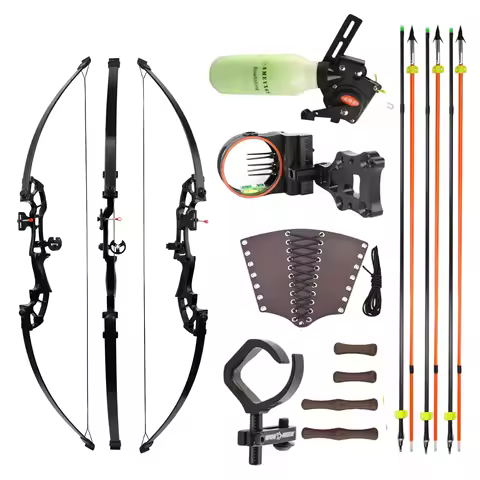 Archery Takedown Recurve Straight Bow 30-50lbs Portable Hand Bow Outdoor Fishing Hunting Target Shoo