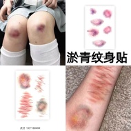 Injured Stickers Small Scars Bruises Wounds Tattoo Stickers Scratches Cuts Injured Halloween Tattoo 