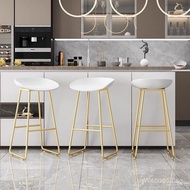 Home High Bar Stool Dining Chair Iron Art Leisure Milk Tea Creative Bar Chair Modern Simple Style 9Y