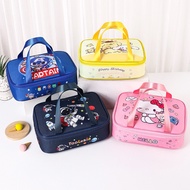 Cute Cartoon Flip Lunch Bag with Side Carry Handles – Insulated Bento Bag