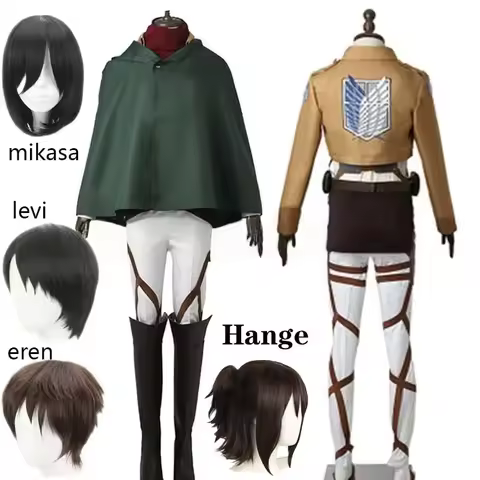 Cosplay Anime Levi Ackerman Mikasa Ackerman Cosplay Costume Eren Jaeger Outfits Hange Zoe Cosplay Co