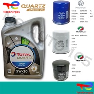 Total Quartz 7000 Future GF6 Semi Synthetic Engine oil 5W-30(4L) Miyak Hitam Enjin Kereta Proton Honda Toyota Perodua