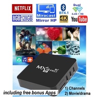 Android TV box Full TV Channels and Movies 8/128GB Free bonus apps
