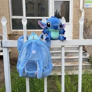 MINISO Disney Plush Backpack Cartoon Anime Stitch Stuffed Cartoon Kids Shoulder Bag Kawaii Cosplay Cute Soft for Birthday Gifts