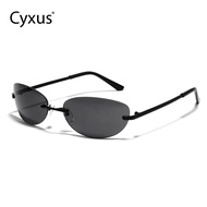 Cyxus Frameless Laifeng Glasses Y2k Millennium Spice Girl Sunglasses Female Oval Sunglasses Non-Pola