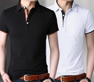 M-5XL Polo Shirt Men Fashion Casual Simple All Match Plus Size Short Sleeved Collar T Shirt