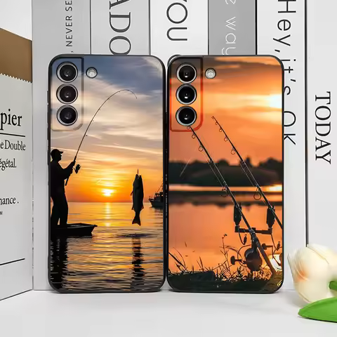 Fishing Rod at Sunset Scenery Pattern Phone Case for Honor Huawei 200 Lite 100 400 PRO 80 90 X9 Magi