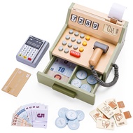 umu Toy Cash Register - Pretend Play Calculator, Credit Card and Scanner Fisher Price Wooden Cash Re