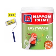 Nippon Easy Wash 5L # Interior Wall Paint # Washable # Matt Finishing # FREE ROLLER SET #