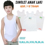 6pcs Singlet Undershirts for Boys Ages 1-15 Years-Kutang Syani S,M,L,XL,3XL,4l,5L,6L-Vegasus Store