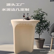 Feng Cement Balcony Table Style Red Edge ins Corner Net Living Room Sofa ins Style Bedside Table Ind
