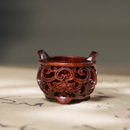 Rhino Horn Red Sandalwood Wood Carving Hollow Incense Burner Sachet Sachet Sachet Sachet Sachet Sach