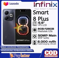 INFINIX SMART 8 PLUS RAM 8+128 Camera 50MP. Battery 6000MAH. BARU GARANSI RESMI 1 TAHUN