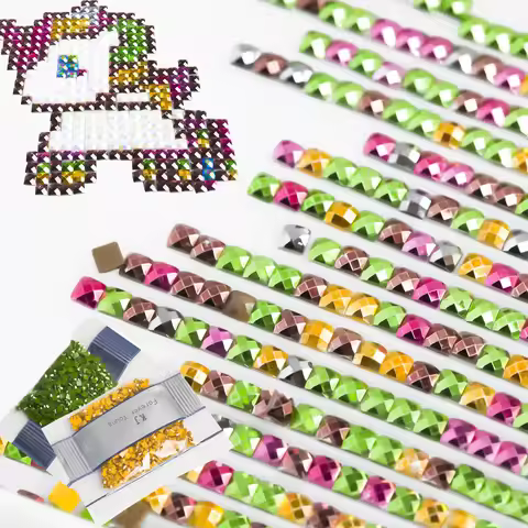 1000 PCS Sparkly Mosaic Beads for 5D Diamond Painting Accessories, Metallic Diamond Painting Drills 