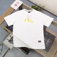 EVISU/God of Fortune 2026 Round Neck Short-Sleeved T-Shirt Couple Style Men Style Printed T-Shirt Ba