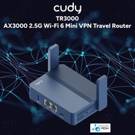 Cudy TR3000 - AX3000 2.5G Wi-Fi 6 Mini VPN Router | WIFI 6 Travel Router | 3 Years Malaysia Warranty
