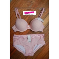Bra Set Young Curves Baby Pink/Bra Size 32 B70/Panty Size M