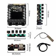 HiFi Audio Bluetooth 5.0 DSP 2.1 Stereo Amplifier Board  Support Software Tuning Free Karaoke Microp