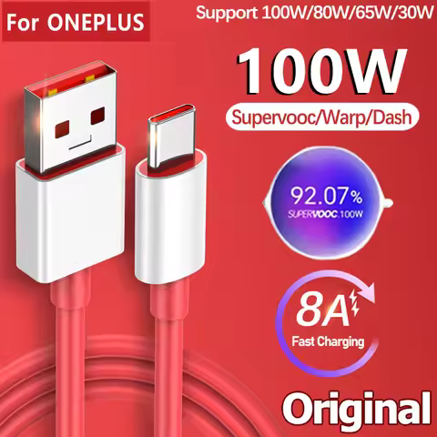 For Oneplus Ace 3 2 12 11 10R 9RT 9 Pro Nord CE3 2 Original Warp Charge USB Type C Dash Supervooc Ca