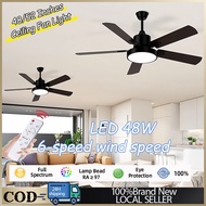 5 Blades Ceiling Fan With Light 42in 48in 52in LED 3color Remoter Fan Lamp For Living/BedRoom