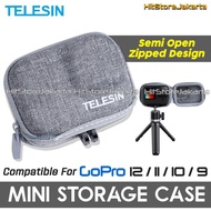 Telesin Mini Storage Bag For GoPro 11 10 9 GoPro 8 Semi Open Case Bag