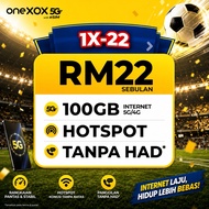 ONEXOX PREPAID 1X22 100GB 5G HIGHSPEED FREE RM2 AIRTIME UNLIMITED DATA CALL