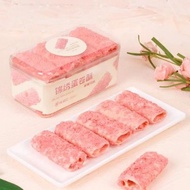 Box Boxed Egg Roll Strawberry Egg Roll Influencer Snacks Office Egg Roll Pastry Strawberry Flavor Eg