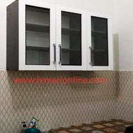 Lemari Gantung Dapur 3 Pintu Kaca