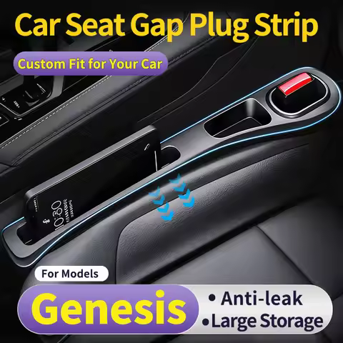 Custom fit for Genesis Car Seat Gap Filler Plug, leak-proof and storage design, side storage for dri