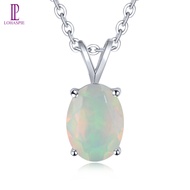Lohaspie Jewelry Real Solid Sterling Silver 925 Pendant Original Natural Opal Pendant 925 Silver Pen