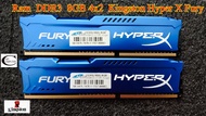 Ram Kingston Hyper DDR3 / 8GB 4x2 Bus1600 Kingston // มีซิ้งสีฟ้า