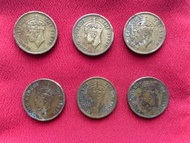 1948/1949/1950 香港一毫錢幣兩組