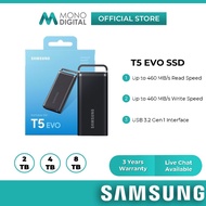 Samsung T5 Portable SSD USB 3.2 Gen 1 2TB/ 4TB/ 8TB (Up to 460MB/s Read Speed &amp; 460MB/s Write Speed)