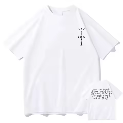 Rapper Cactus Jack Graphic Cotton T Shirt Men Women Hip Hop Tee Fashion Short Sleeve Tshirt 2024 Sum