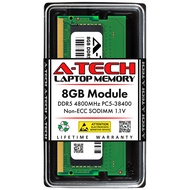 A-Tech 8GB DDR5 4800MHz PC5-38400 CL40 SODIMM 1.1V Non-ECC Unbuffered SO-DIMM 262-Pin Laptop RAM Mem